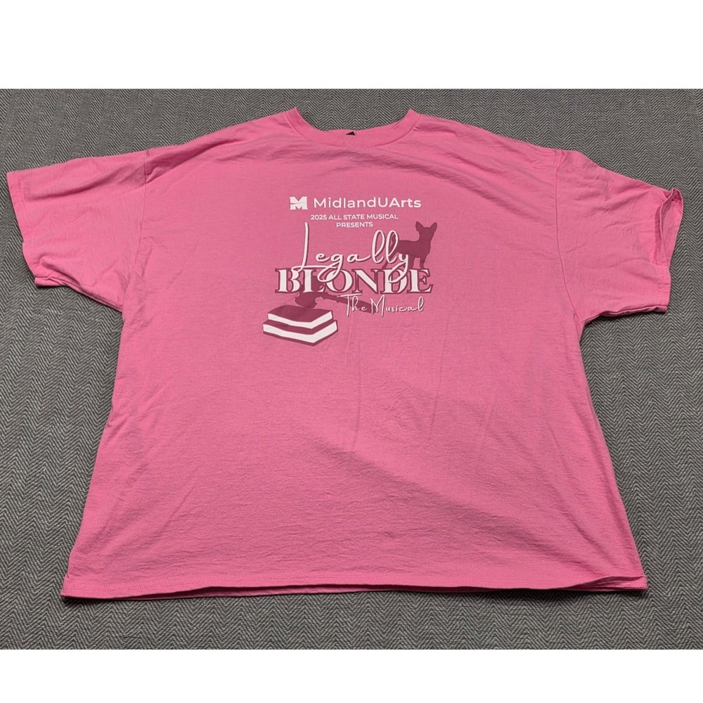 Gildan Legally Blonde The Musical‎ Pink T-Shirt 3XL MidlandUArts 2025 Graphic